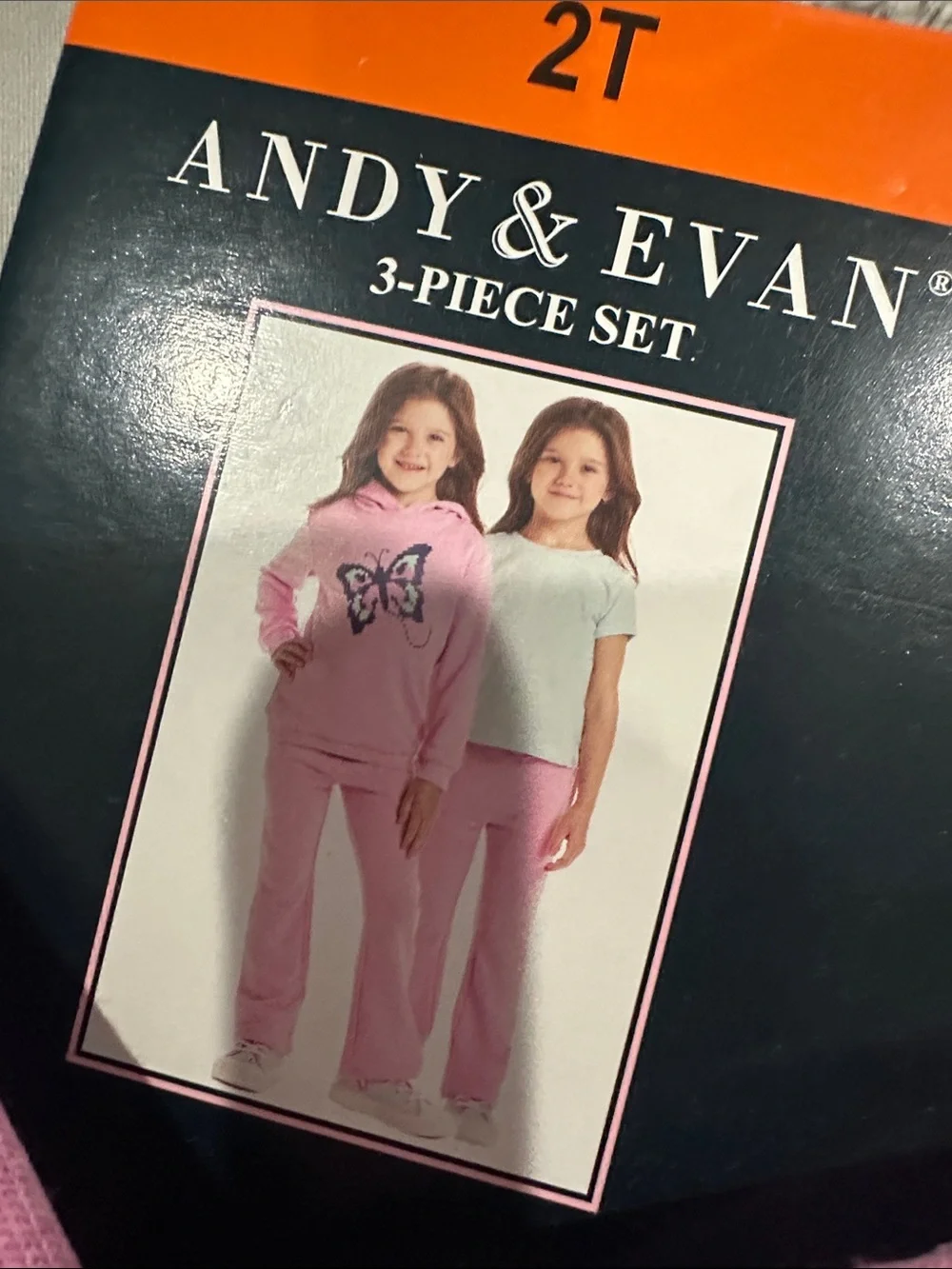Andy & Evan Pink Hooded Butterfly Set